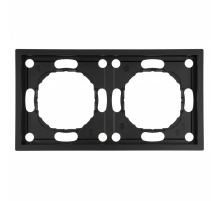 Рамка STEKKER, PFR00-5002-05 2-местная, серия Эмили, черный уголь, soft touch 49859