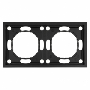 Рамка STEKKER, PFR00-5002-05 2-местная, серия Эмили, черный уголь, soft touch 49859