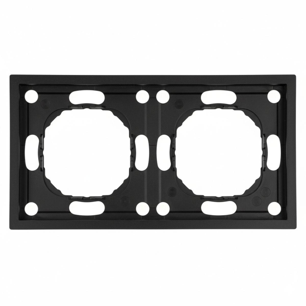 Рамка STEKKER, PFR00-5002-05 2-местная, серия Эмили, черный уголь, soft touch 49859