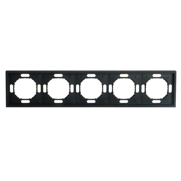 Рамка STEKKER, PFR00-5005-05 5-местная, серия Эмили, черный уголь, soft touch 49862