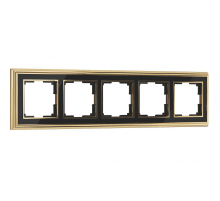 Рамка Werkel Palacio на 5 постов золото/черный WL17-Frame-05 4690389103780