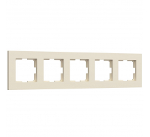 Рамка Werkel Slab на 5 постов айвори матовый W0052962 4690389207938