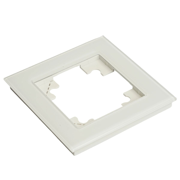 Рамка 1-постовая для сенсорных механизмов, подсветки Stekker Катрин белый GFR00-7001-01S 50303