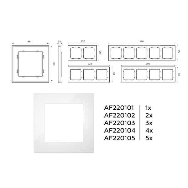 Рамка AMBRELLA VOLT AF220105