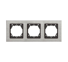 Рамка 3-постовая Vesta-Electric Exclusive Silver Metallic серебро FRM050301STA
