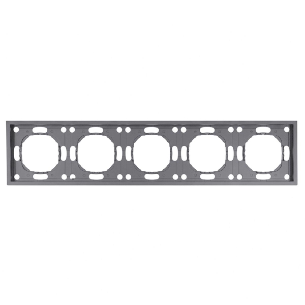 Рамка STEKKER, PFR00-5005-10 5-местная, серия Эмили, платиново-серый, soft touch 49966