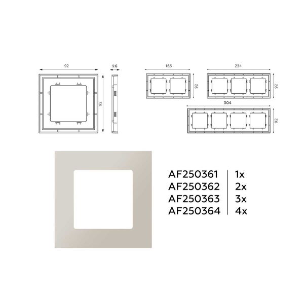 Рамка AMBRELLA VOLT AF250364