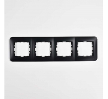 Рамка 4-ая горизонтальная Lezard Karina Life черная 708-4200-149