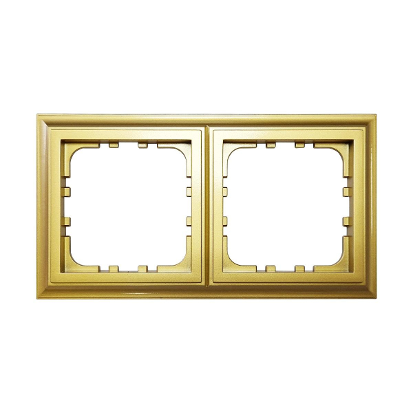 Рамка LK Studio 2-постовая (золото) LK80 CLASSIC 894226-1