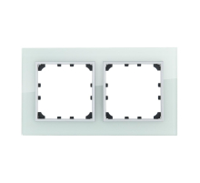 Рамка LK Studio 2-постовая из натурального светлого стекла LK60 864211-1