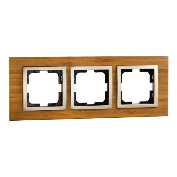 Рамка 3-постовая Mono Electric Style бамбук 107-530000-162 Рамка 3-постовая Mono Electric Style бамбук 107-530000-162
