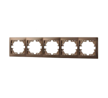 Рамка 5-ая горизонтальная Lezard Mira коричневая 701-3100-150