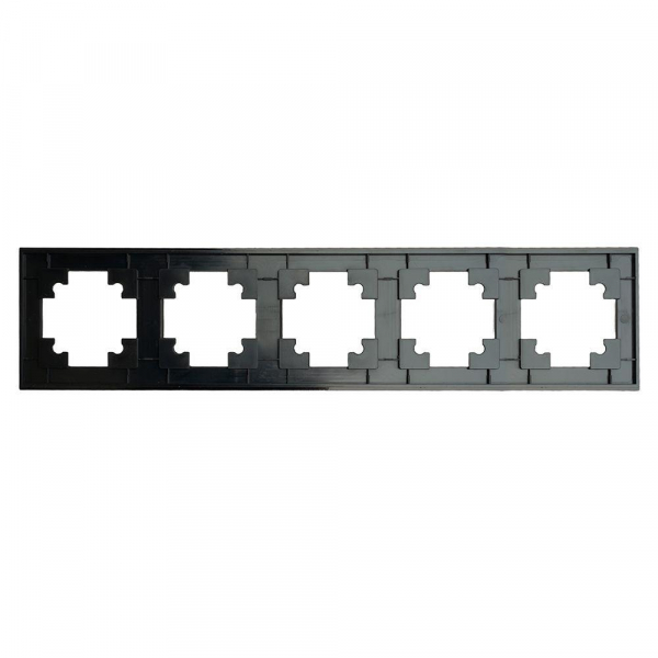 Рамка 5-постовая Stekker Катрин черный матовый GFR00-7005-05М 49604 Рамка 5-постовая Stekker Катрин черный матовый GFR00-7005-05М 49604