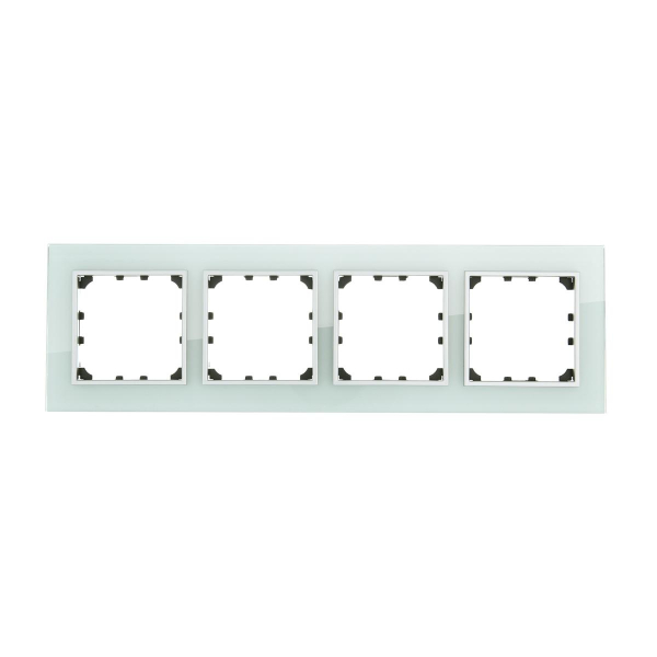 Рамка LK Studio 4-постовая из натурального светлого стекла LK60 864411-1