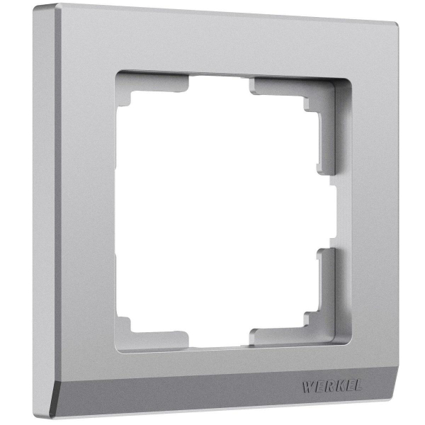 Рамка Werkel Stark на 1 пост серебро W0011865 4690389194931 Рамка Werkel Stark на 1 пост серебро W0011865 4690389194931