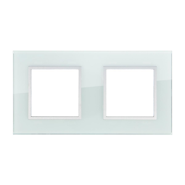 Рамка LK Studio 2-постовая из натурального светлого стекла LK45 854211-1 Рамка LK Studio 2-постовая из натурального светлого стекла LK45 854211-1