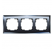 Рамка Werkel Diamant на 3 поста черный W0031208 4690389172762