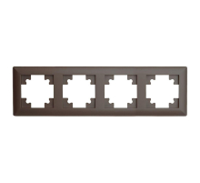 Рамка 4-постовая Stekker Катрин шоколад PFR00-7004-04 39820