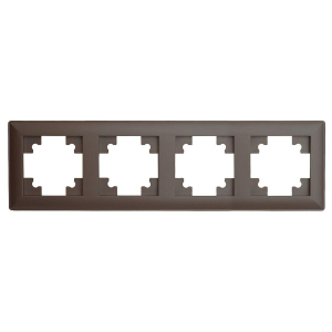 Рамка 4-постовая Stekker Катрин шоколад PFR00-7004-04 39820