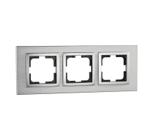 Рамка 3-постовая Mono Electric Style Aluminium серебро 107-800000-162