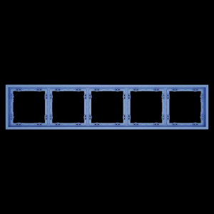 Рамка пластиковая S70 на 5 постов, (деним) Voltum VLS100515