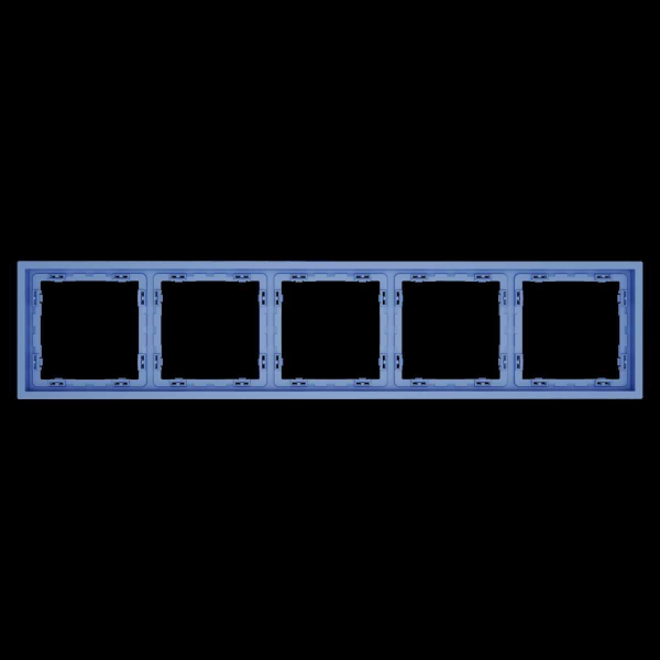 Рамка пластиковая S70 на 5 постов, (деним) Voltum VLS100515