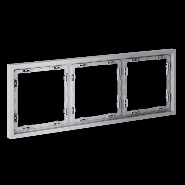 Рамка пластиковая S70 на 3 поста, (серый) Voltum VLS100316