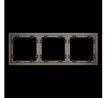Рамка пластиковая S70 на 3 пост, (капучино) Voltum VLS100314