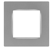 Рамка для розеток и выключателей ЭРА Серия 12 12-5201-03 на 1 пост, Классик, алюминий Б0067781