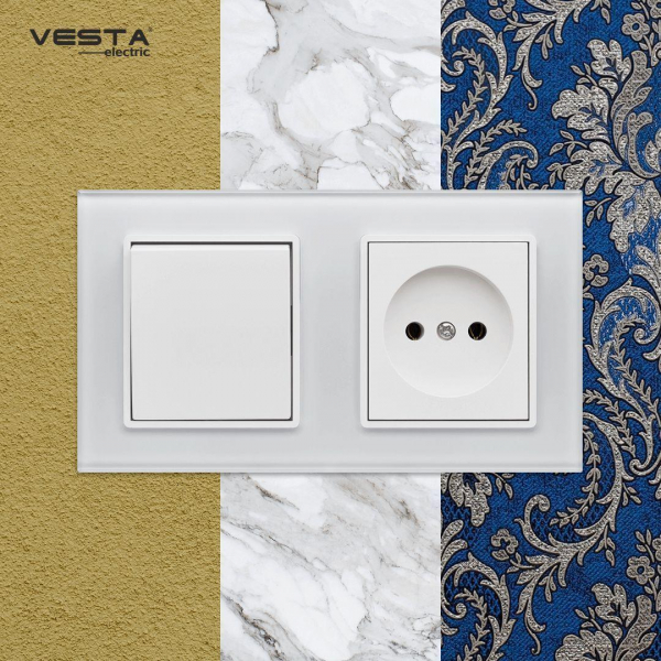 Рамка 2-постовая Vesta-Electric Exclusive White белый FRM050202BEL Рамка 2-постовая Vesta-Electric Exclusive White белый FRM050202BEL