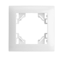 Рамка 1-постовая Stekker Эрна Элегант белый PFR00-9011-01 49629