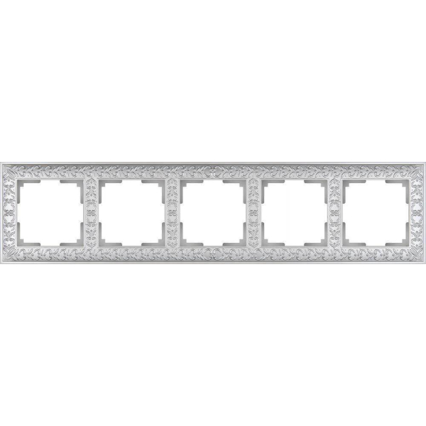 Рамка Werkel Antik на 5 постов жемчужный WL07-Frame-05 4690389063534
