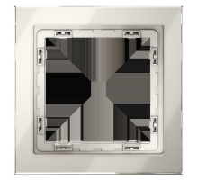 Рамка стеклянная Voltum S70 на 1 пост, (кашемир, стекло) VLS110103