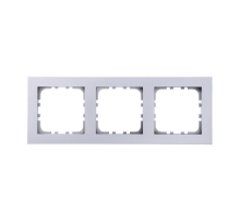 Рамка LK Studio 3-постовая (серебристый металлик) LK80 844303-1