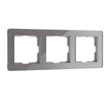 Рамка Werkel Acrylic на 3 поста графит W0032704 4690389184895