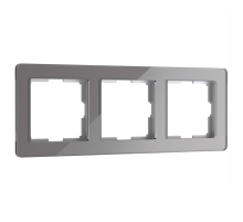 Рамка Werkel Acrylic на 3 поста графит W0032704 4690389184895