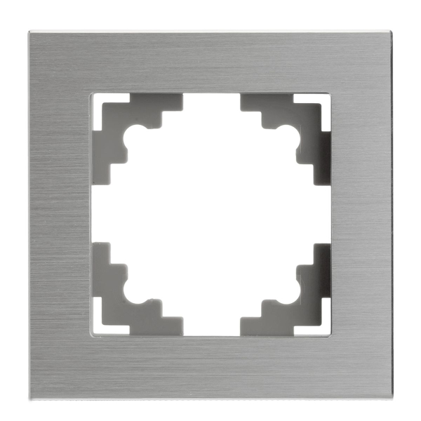 Рамка 1-местная, серебро, STEKKER, MFR00-7001-03, серия Катрин, серебро 50011