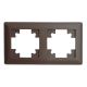 Рамка 2-постовая Stekker Катрин шоколад PFR00-7002-04 39818