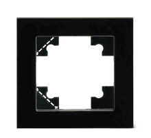Рамка 1-постовая для сенсорных механизмов, подсветки Stekker Катрин черный GFR00-7001-05S 50304