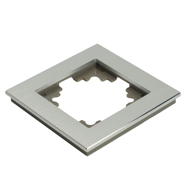 Рамка 1-местная, серебро, STEKKER, MFR00-7001-03, серия Катрин, серебро 50011