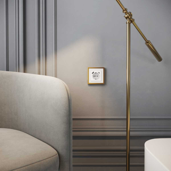 Рамка Werkel Baguette на 1 пост белый/золотистая латунь W0012853 a072282