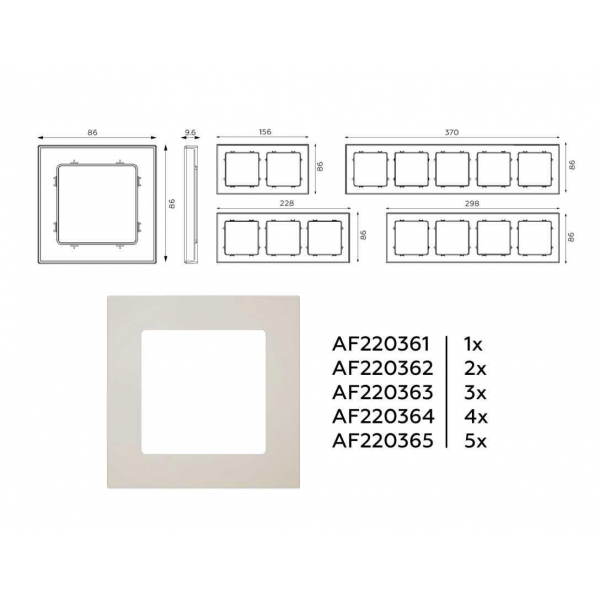 Рамка AMBRELLA VOLT AF220364 Рамка AMBRELLA VOLT AF220364