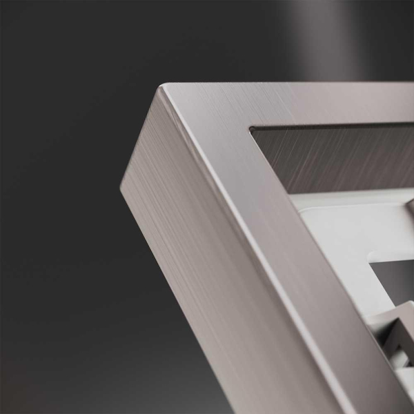 Рамка металлическая на 3 поста, S70 Metal (никель) Voltum VLSM120311