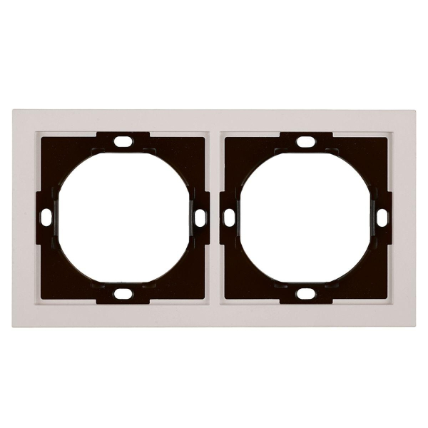 Рамка 2-местная, Stekker Мия, PFR00-3002-08, пудровый жемчуг 50487