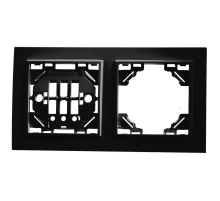 Рамка 2-постовая Stekker Эрна черный PFR00-9002-03 39483
