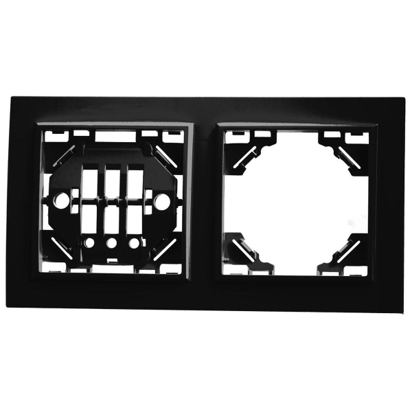 Рамка 2-постовая Stekker Эрна черный PFR00-9002-03 39483