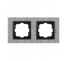 Рамка 2-постовая Mono Electric Style Granit белый гранит 107-600000-161