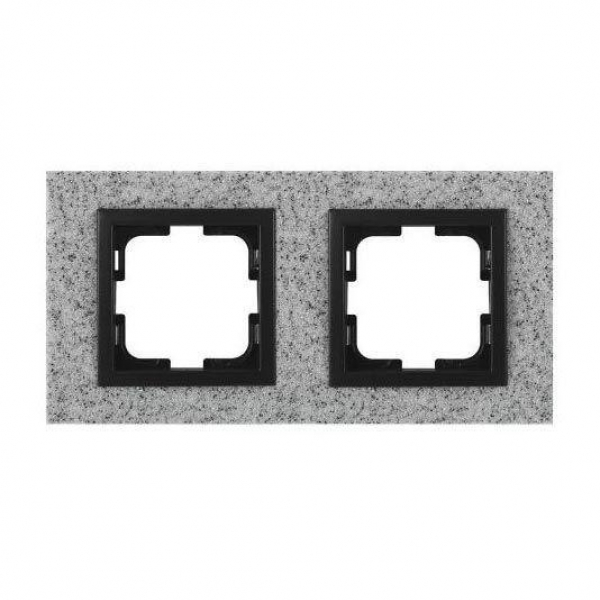 Рамка 2-постовая Mono Electric Style Granit белый гранит 107-600000-161 Рамка 2-постовая Mono Electric Style Granit белый гранит 107-600000-161