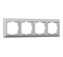 Рамка Werkel Fiore на 4 поста серебряный W0042206 4690389160431