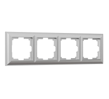 Рамка Werkel Fiore на 4 поста серебряный W0042206 4690389160431